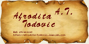 Afrodita Todović vizit kartica